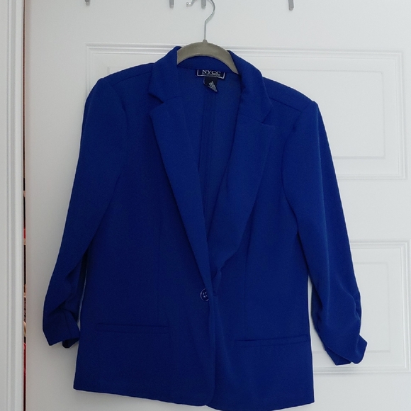 New York & Company Jackets & Blazers - New York & Company Cobalt Blue Single-Button Blazer